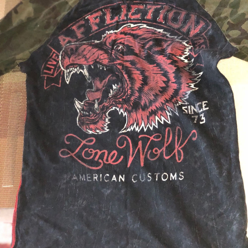 Women’s size small 3/4 sleeve Affliction shirt